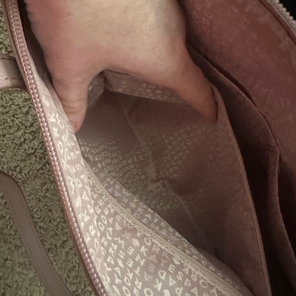 kate spade mauve tote with rose glitter base - Picture 10 of 10